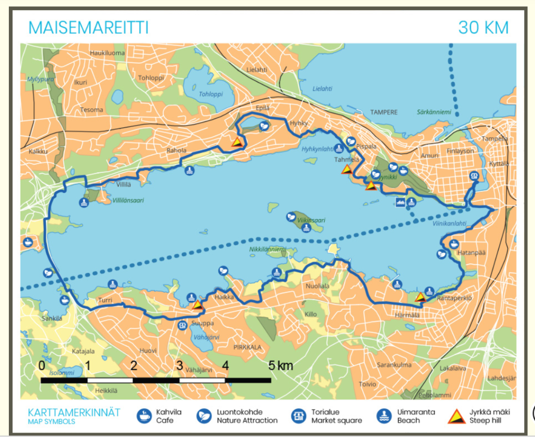 tampere maisemapyorailykartta